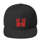 Castle Snapback Hat [Red Stitch]