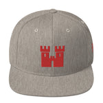 Castle Snapback Hat [Red Stitch]