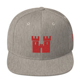 Castle Snapback Hat [Red Stitch]